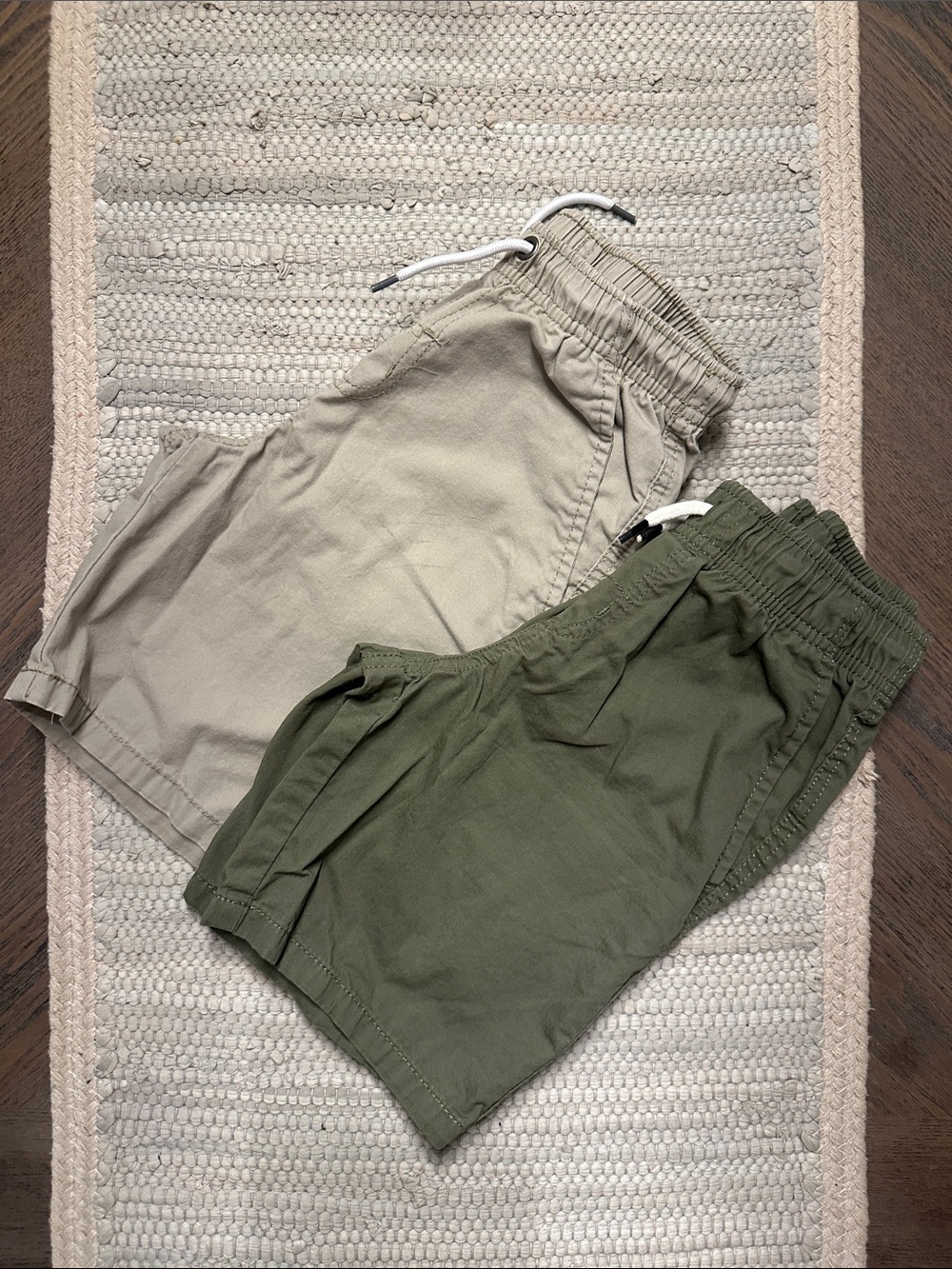 Cat & Jack Kids 2- Elastic Waist Shorts in Olive Green and Khaki